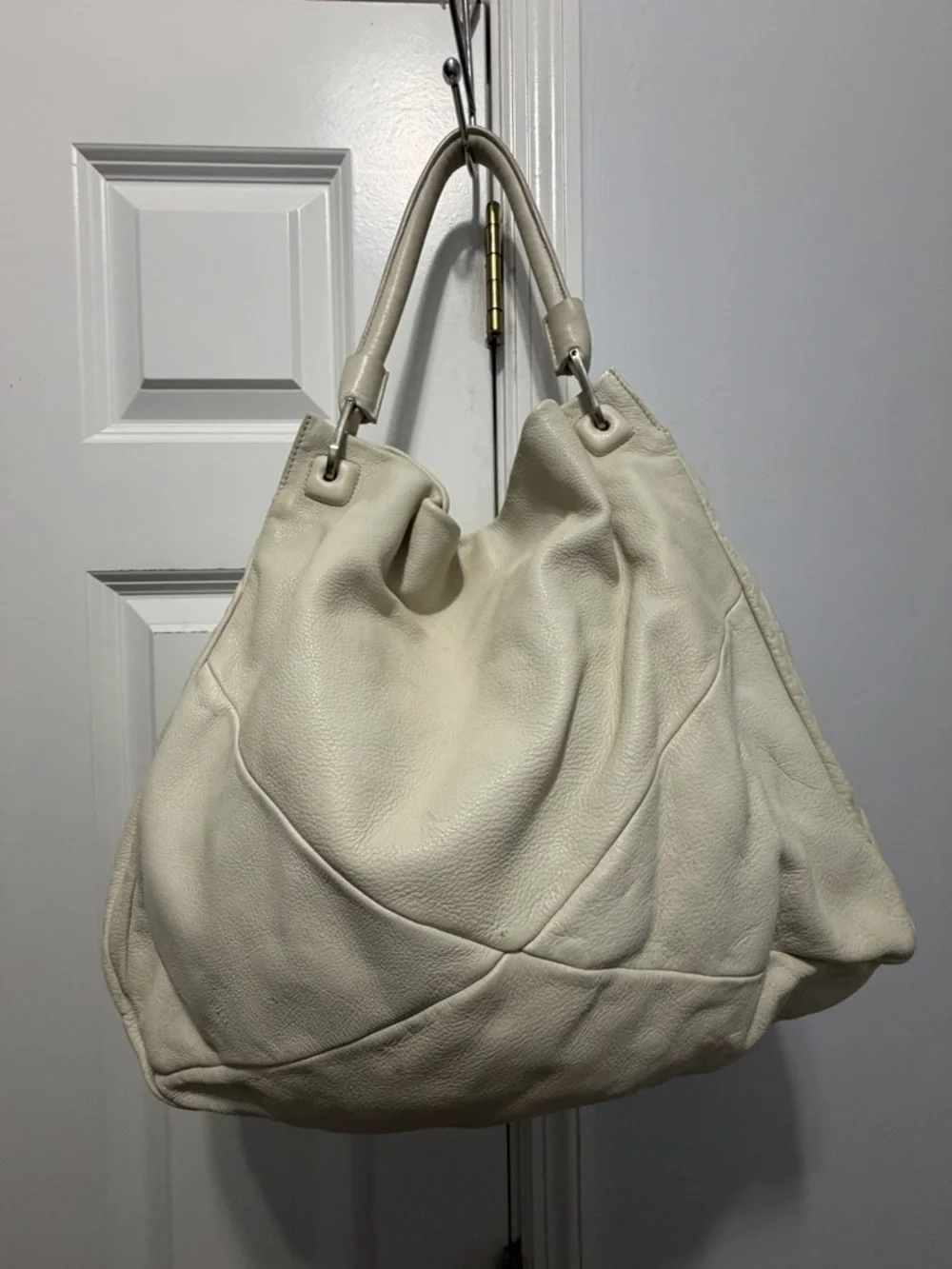 Kenneth Cole Soft Cream Hobo Shoulder Bag